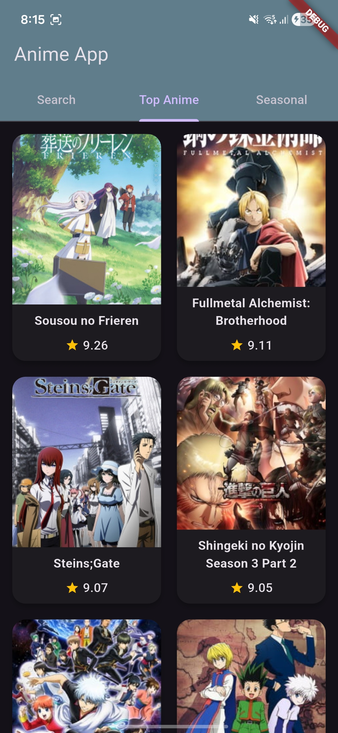 Anime discovery mobile app