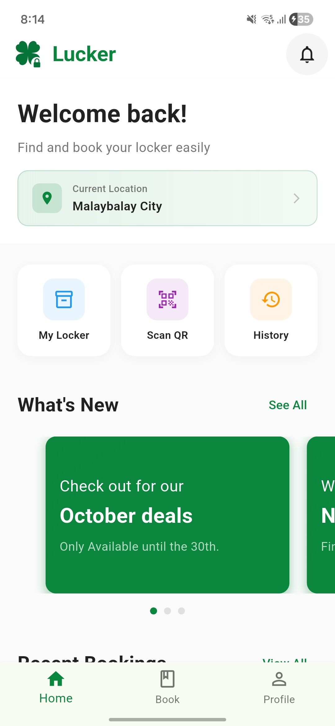 Lucker home dashboard
